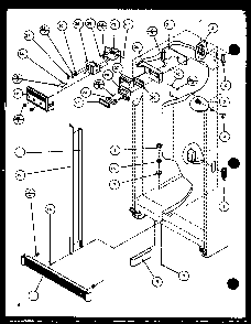 Refrigerator Diagram and Parts List for SZ22ML-P1120608WL  Amana Refrigerator