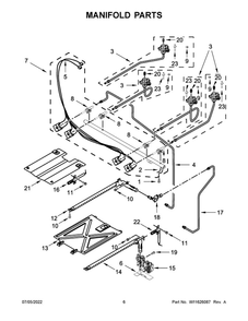 Part Location Diagram of W11509687 Whirlpool VALVE-BRNR