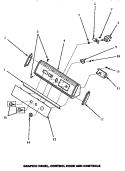 GRAPHIC PANEL, CONTROL HOOD & CONTROLS Diagram and Parts List for AGM479W  Speed Queen Dryer