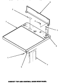 CABINET TOP & CONTROL HOOD REAR PANEL Diagram and Parts List for AEM677W  Speed Queen Dryer