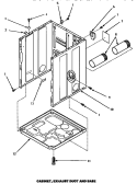 CABINET, EXHAUST DUCT & BASE Diagram and Parts List for AEM677W  Speed Queen Dryer