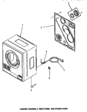 CABINET ASSY, REAR PANEL & POWER CORD Diagram and Parts List for ME8810  Speed Queen Dryer
