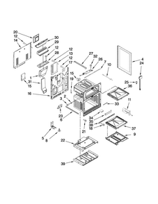 Chassis Parts Diagram and Parts List for MGR6775BDW18  Maytag Range