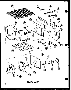 Cavity Assy Diagram and Parts List for SRI19W-AG-P60340-24WG  Amana Refrigerator