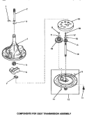 33227 TRANSMISSION ASSY COMPONENTS Diagram and Parts List for NA5321  Amana Washer