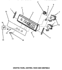 GRAPHIC PANEL, CONTROL HOOD & CONTROLS Diagram and Parts List for AA5222  Amana Washer