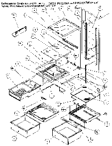 Refrigerator Shelving And Drawers Diagram and Parts List for 36531-P1121902W  Amana Refrigerator