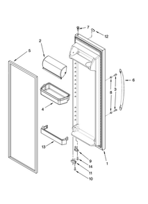 Part Location Diagram of LW10175182 Whirlpool DOR-FIP Stainless Steel