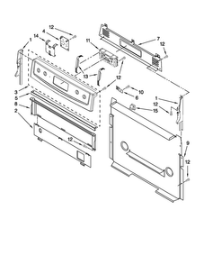 Control Panel Parts Diagram and Parts List for MGR7665WS2  Maytag Range