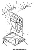 REAR FRAME & FRAME BASE Diagram and Parts List for DG3331  Speed Queen Dryer