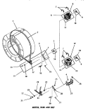 MOTOR, IDLER & BELT Diagram and Parts List for DG3331  Speed Queen Dryer