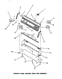 CONTROL PANEL, CONTROL HOOD & CONTROLS Diagram and Parts List for DG3250  Speed Queen Dryer