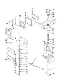 Motor And Ice Container Parts Diagram and Parts List for MFT2771WEM1  Maytag Refrigerator