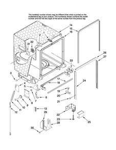 Tub And Frame Parts Diagram and Parts List for MDB7851AWQ41  Maytag Dishwasher