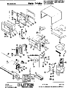 Section 6 Diagram and Parts List for 80 51001 Amana Microwave