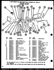 Section 4 Diagram and Parts List for BX20K-P7812503W  Amana Refrigerator