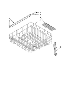 Upper Rack And Track Parts Diagram and Parts List for MDB6709AWW4  Maytag Dishwasher