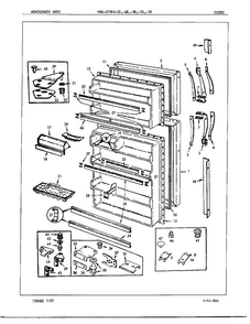 Doors/misc Diagram and Parts List for 19584A  Admiral Refrigerator