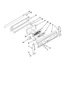 Control Panel Parts Diagram and Parts List for MER6755ACB24  Maytag Range