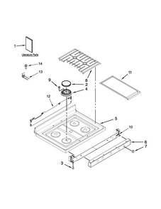 Cooktop Parts Diagram and Parts List for MGR8800DH0  Maytag Range