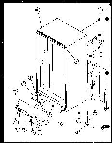 Section 3 Diagram and Parts List for SDB20H-P7836031W  Amana Refrigerator