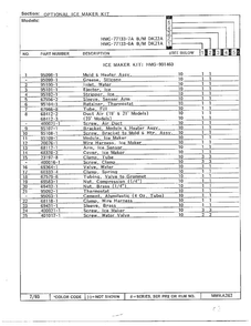 Optional Ice Maker Page 2 Diagram and Parts List for 77133-0A  Admiral Refrigerator