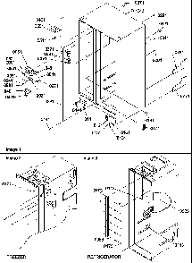 Cabinet Parts Diagram and Parts List for SSD522TW-P1313602WW  Amana Refrigerator