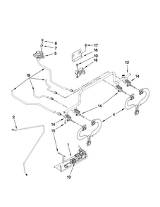 Manifold Parts Diagram and Parts List for JDS8850CDS01  Jenn-Air Range