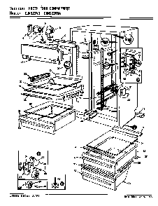 Fresh Food Compartment Diagram and Parts List for CDNS22V9A BR35A Maytag Refrigerator