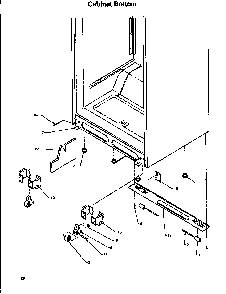 Cabinet Bottom Diagram and Parts List for TA18S2W-P1194501WW  Amana Refrigerator