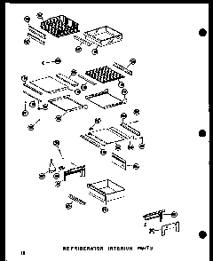 Refrigerator Interior Parts Diagram and Parts List for SRI19W-AG-P60340-24WG  Amana Refrigerator