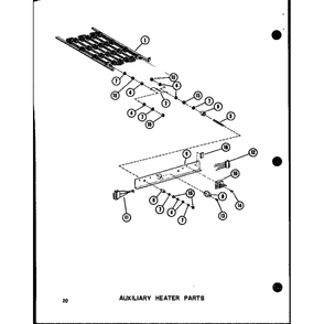 Auxiliary Heater Prts Diagram and Parts List for EBAH,BAH24 P55895-2 Amana Air Conditioner