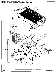 Unit Compartment & System Diagram and Parts List for BNT23L8K BL91A Maytag Refrigerator