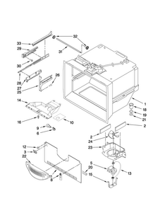 Freezer Liner Parts Diagram and Parts List for AFB2234WES5  Amana Refrigerator