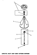 AGITATOR, SHAFT & FABRIC SOFTENER DISP Diagram and Parts List for DA6223  Amana Washer