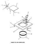 CABINET TOP & LOADING DOOR Diagram and Parts List for DA9043  Speed Queen Washer