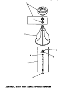 AGITATOR, SHAFT & FABRIC SOFTENER DISP Diagram and Parts List for DA9043  Speed Queen Washer
