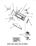 CONTROL PANEL, CONTROL HOOD & CONTROLS Diagram and Parts List for DA6073  Amana Washer
