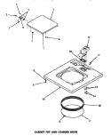 CABINET TOP & LOADING DOOR Diagram and Parts List for DA6073  Amana Washer