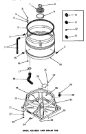 BOOT, CHASSIS & DRAIN TUB Diagram and Parts List for DA6073  Amana Washer