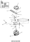 MOTOR & FLUID DRIVE Diagram and Parts List for DA6073  Amana Washer