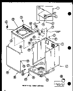 Section 1 Diagram and Parts List for LWD353 P1110508W W Amana Washer