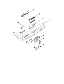 Control Panel And Latch Parts Diagram and Parts List for CDB7000AWW5  Magic Chef Dishwasher