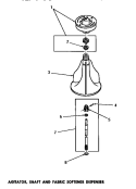 AGITATOR, SHAFT & FABRIC SOFTENER DISP Diagram and Parts List for DA9011  Speed Queen Washer