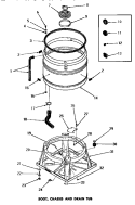 BOOT, CHASSIS & DRAIN TUB Diagram and Parts List for DA9011  Speed Queen Washer