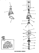 MAIN BEARING ASSY Diagram and Parts List for DA9101  Speed Queen Washer