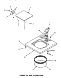 CABINET TOP & LOADING DOOR Diagram and Parts List for DA6101  Amana Washer
