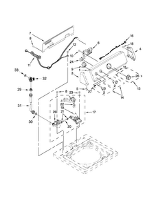 Controls And Water Inlet Parts Diagram and Parts List for 4GMVWC100YQ1  Maytag Washer