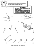 POWER CORD, WIRE & TERMINALS Diagram and Parts List for DA6101  Amana Washer