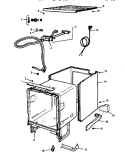 OUTER CASE / UNICOUPLE COMPONENTS Diagram and Parts List for CDC550CL P1188329W Amana Dishwasher